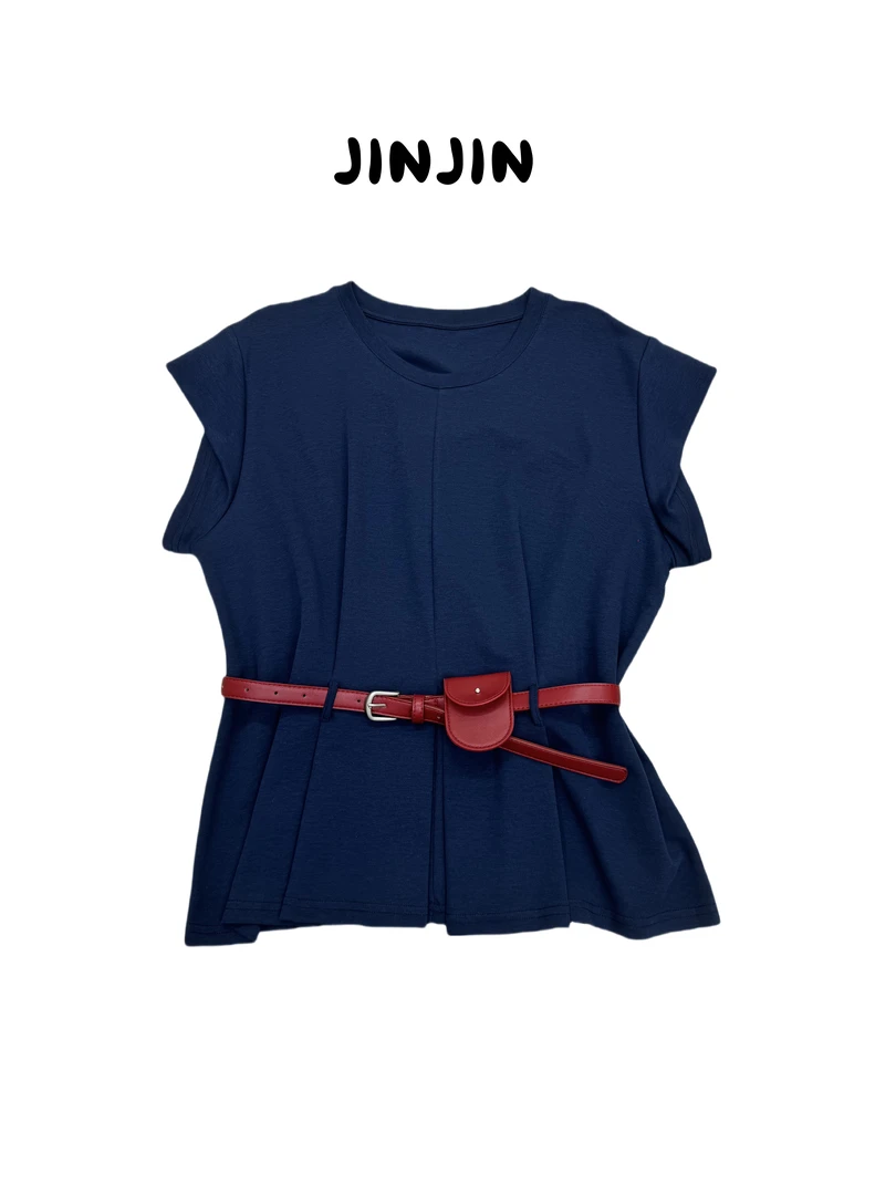 【JINJIN】2025夏季新款小众设计短袖T恤（8222）NO退NO换
