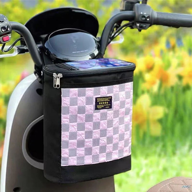 电动车前置挂包电瓶车大容量挂物包骑行储物充电器防水收纳挂袋