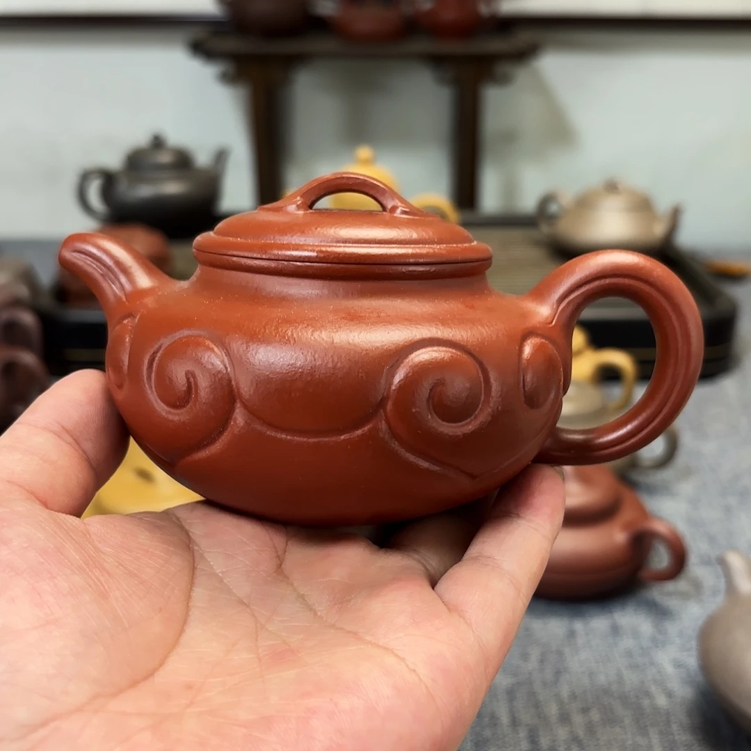 随****茶壶紫砂全手工紫砂壶仿古如意