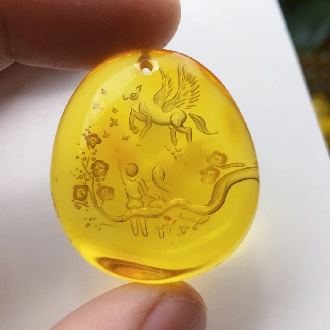 【闪购商品】金珀吊坠(不含链)未镶嵌