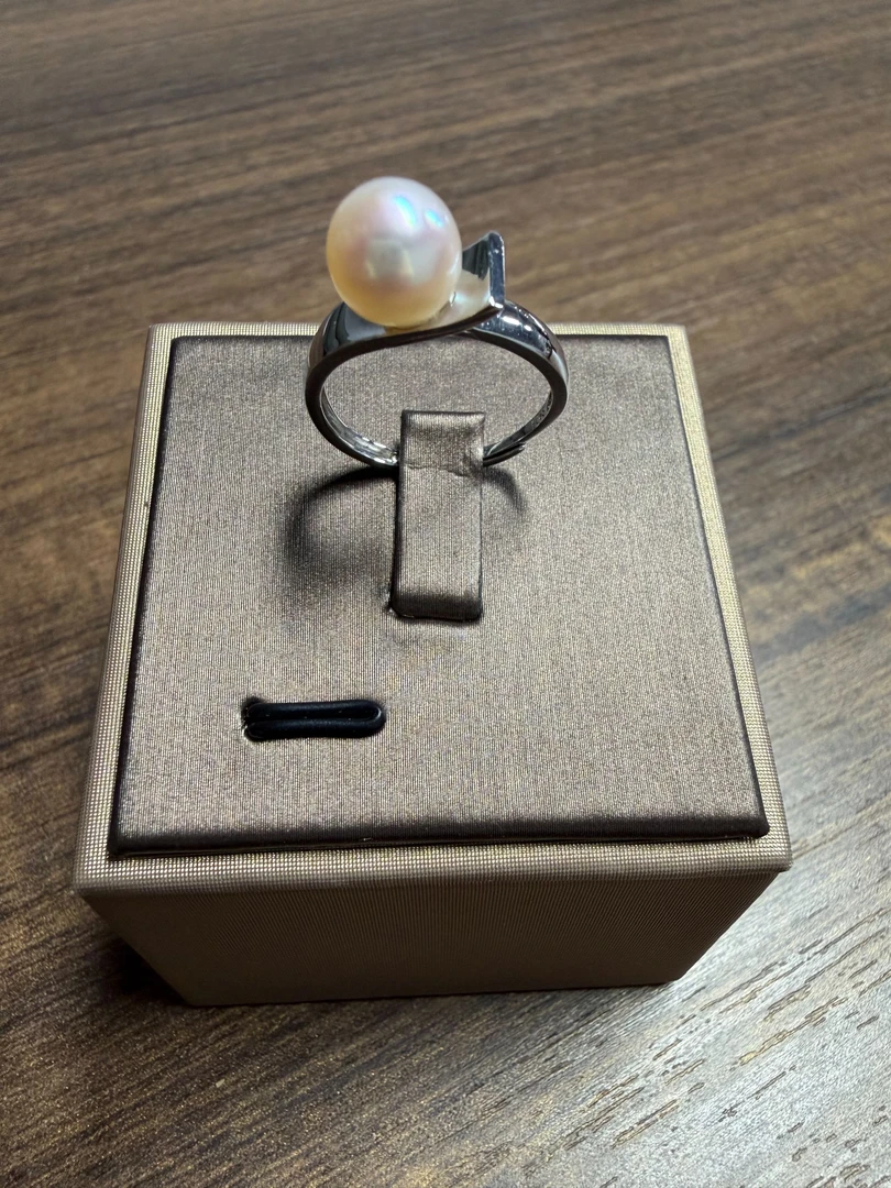 天然海水akoya戒指S925银时尚百搭气质经典款小众精美银戒指女士