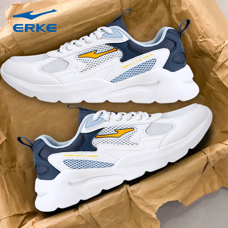 鸿星尔克男鞋运动鞋2025新款透气网面休闲鞋子男士网鞋轻便跑步鞋