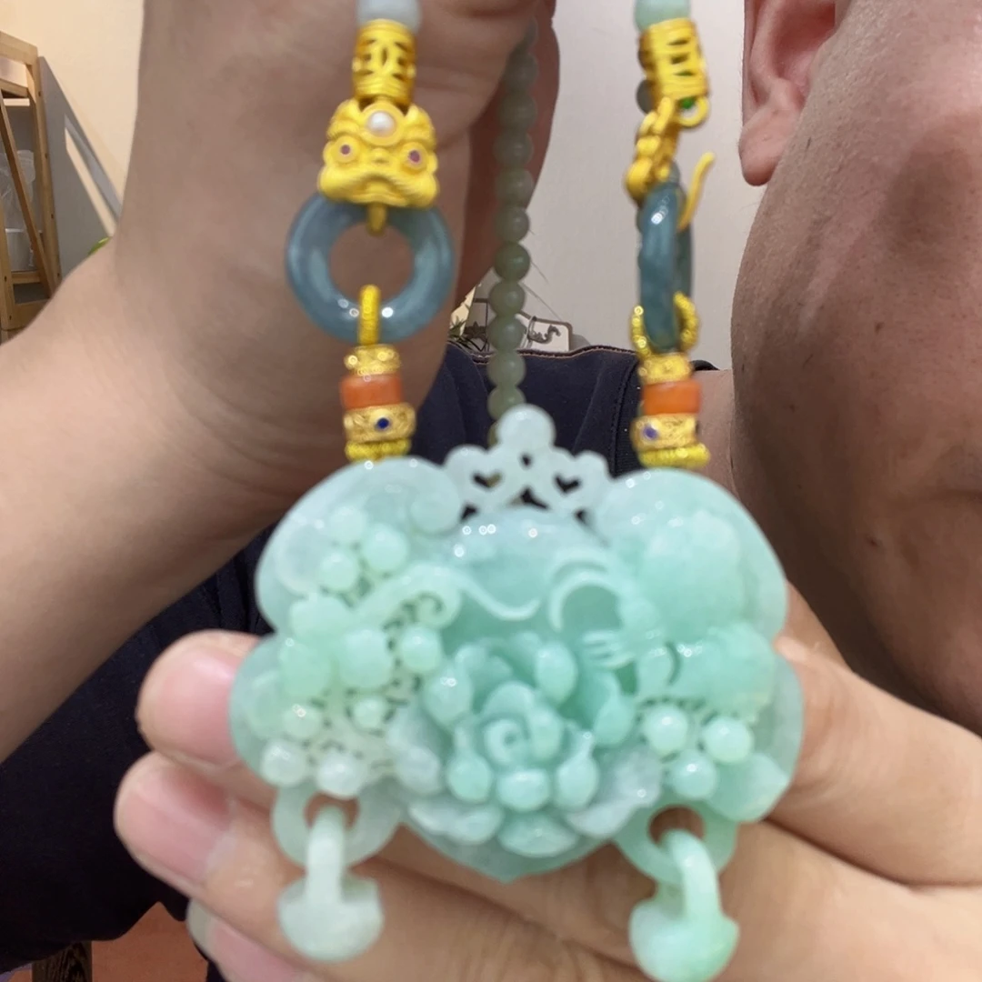 吊坠(赠链)合金翡翠代编织