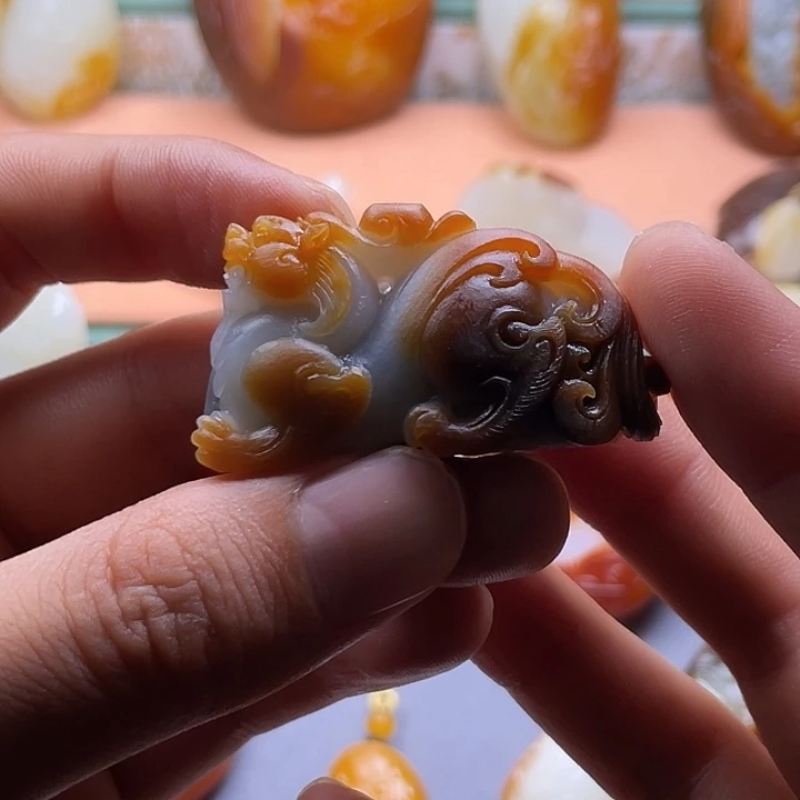 释***怀和田玉未镶嵌挂件