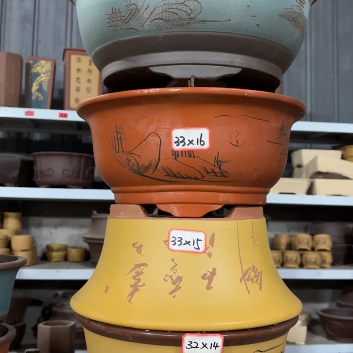 紫砂花盆100-4。