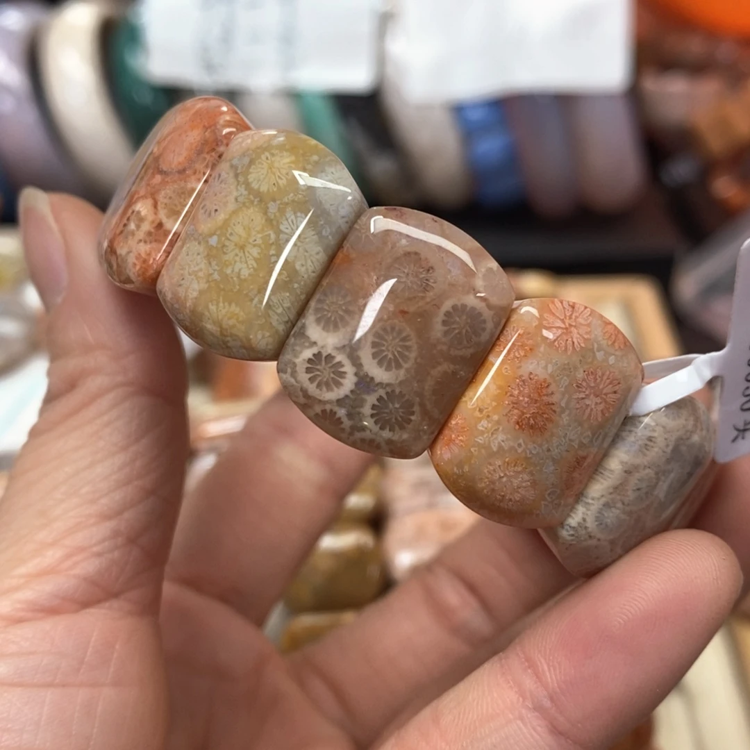 硅化珊瑚（珊瑚玉）手链未镶嵌218