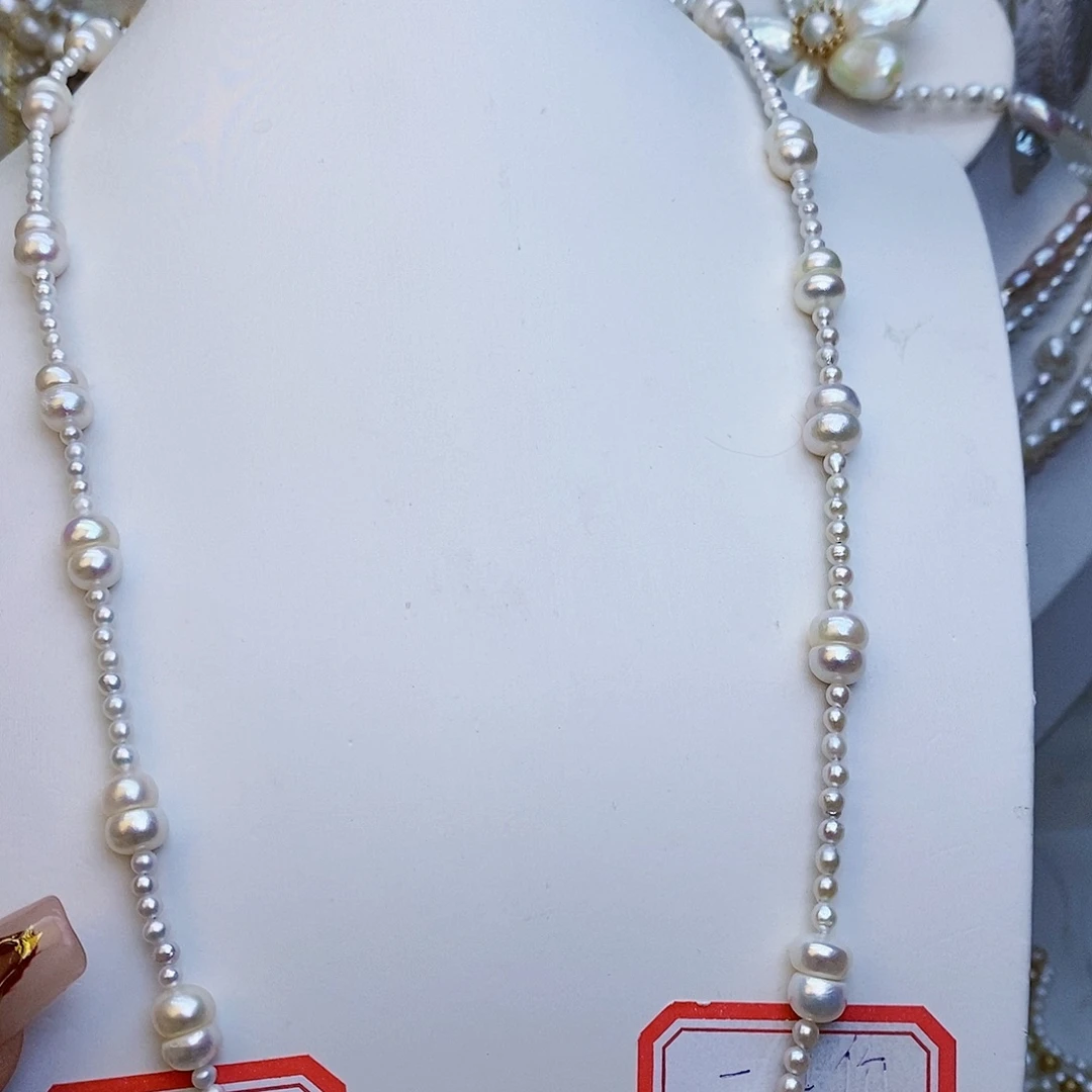 淡水珍珠颈饰银S925镶嵌
