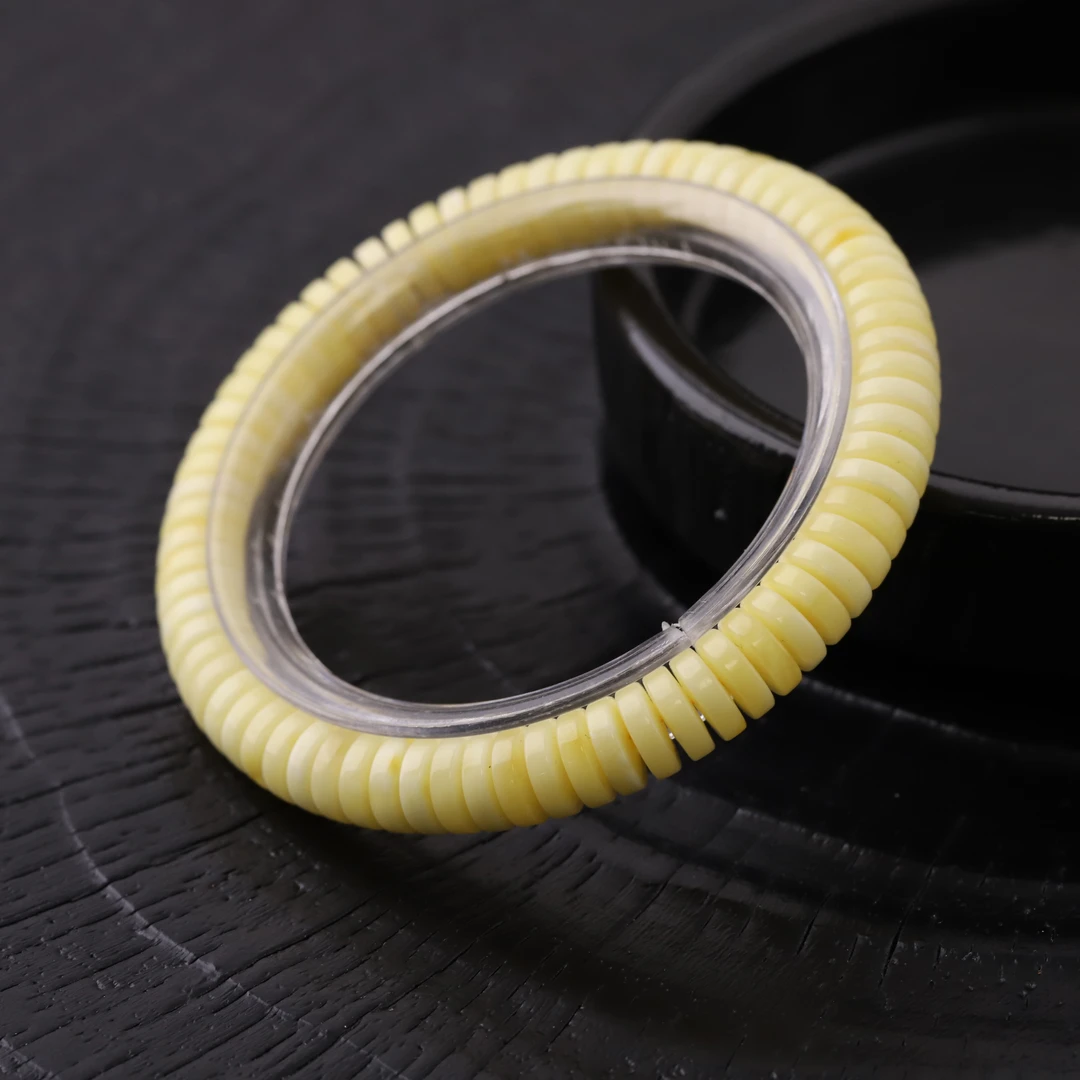 S8349【遇见彩虹】原矿满蜡鸡油黄飘白花俄蜜药片蜜蜡手串