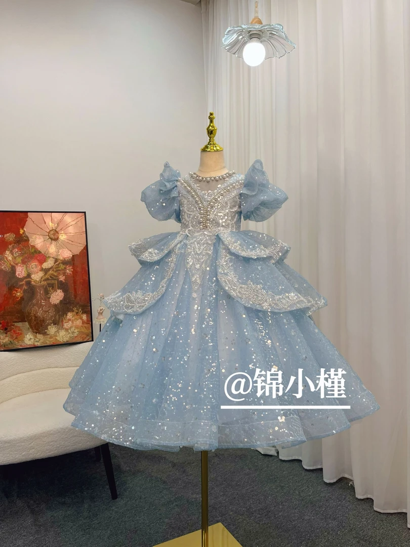【艾莎公主】六一主持生日礼服
