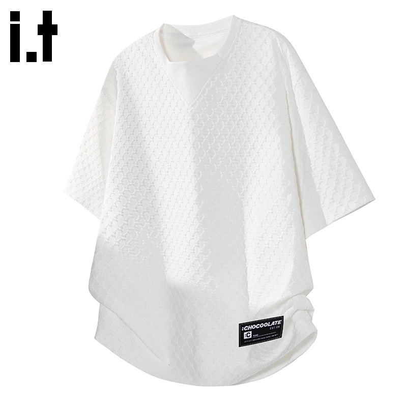 i.t:CHOCOOLATE百搭短袖男2025夏季薄款宽松半袖上衣宽松休闲t恤