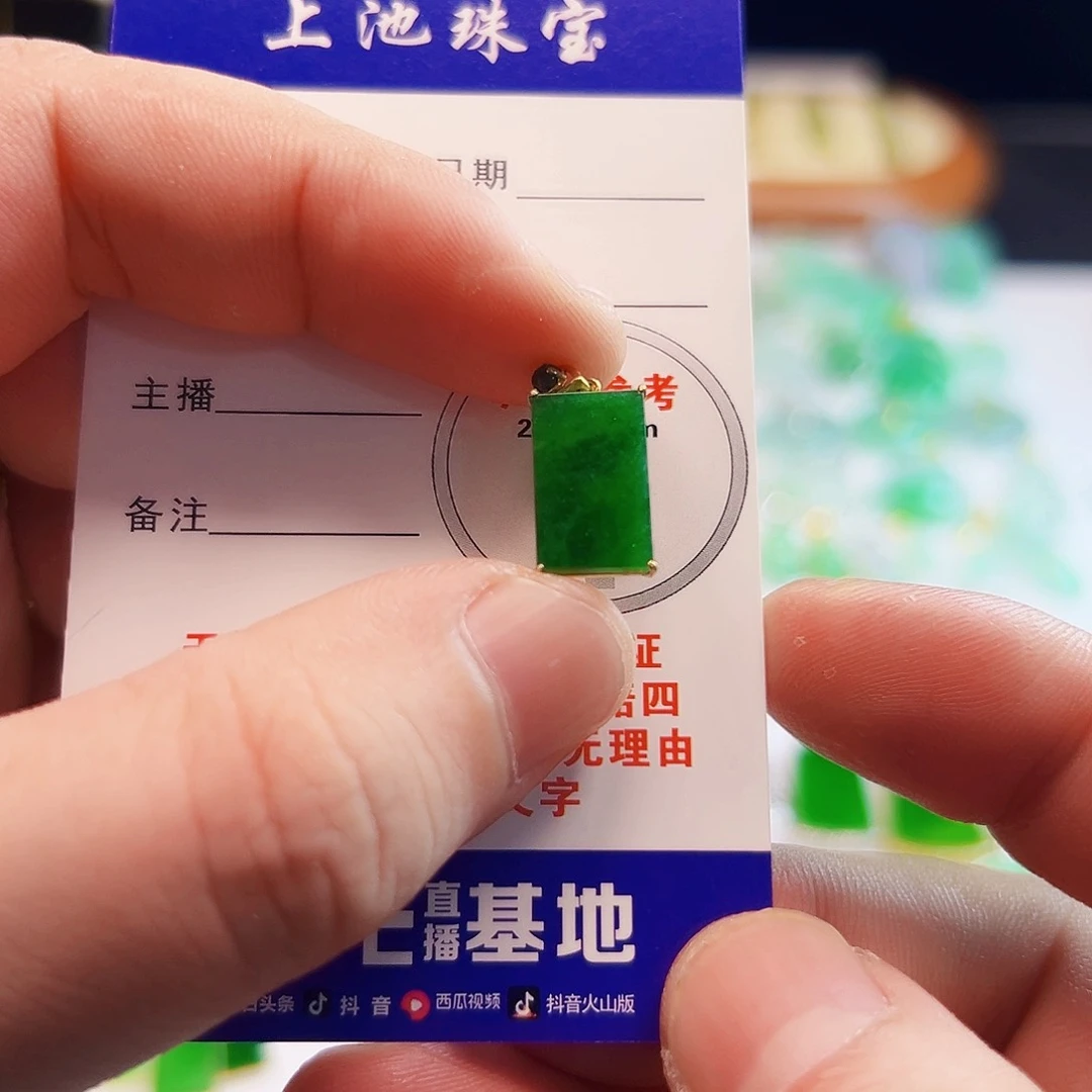 颈饰18K金镶嵌翡翠L**y翡翠
