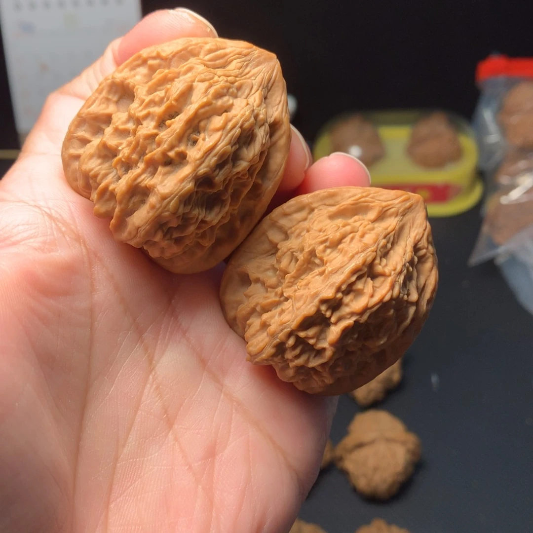 吊坠文玩核桃红狮子39