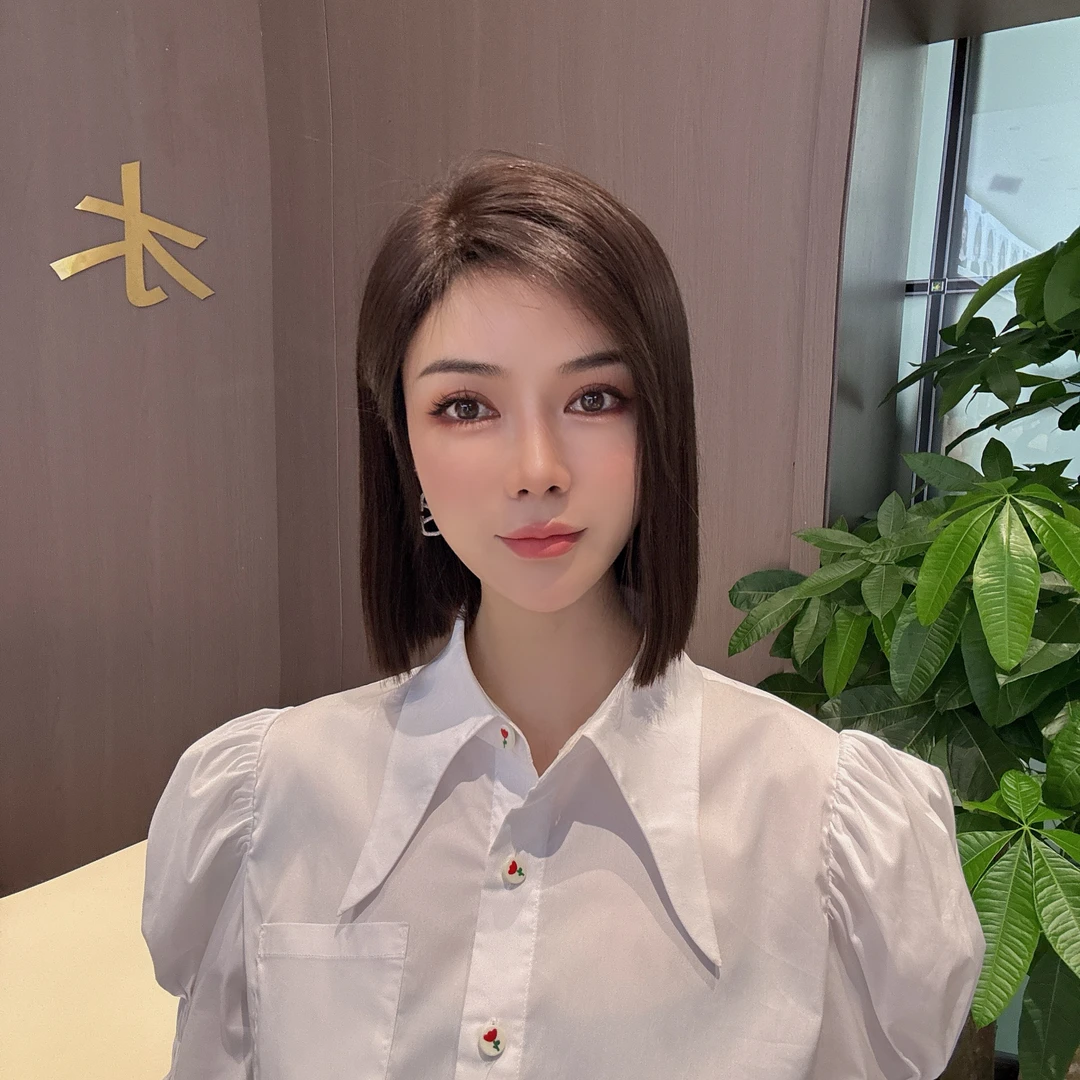 秦岚同款气质个性一刀切发型全真发全手织假发套私人定制