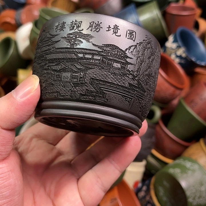 紫砂茶杯全手工紫砂主人杯