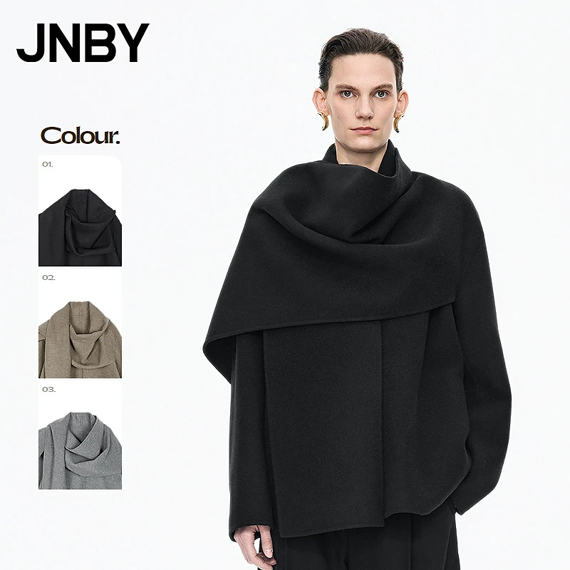 【商场同款】JNBY/江南布衣25冬新品呢大衣宽松H型长袖5X0810130