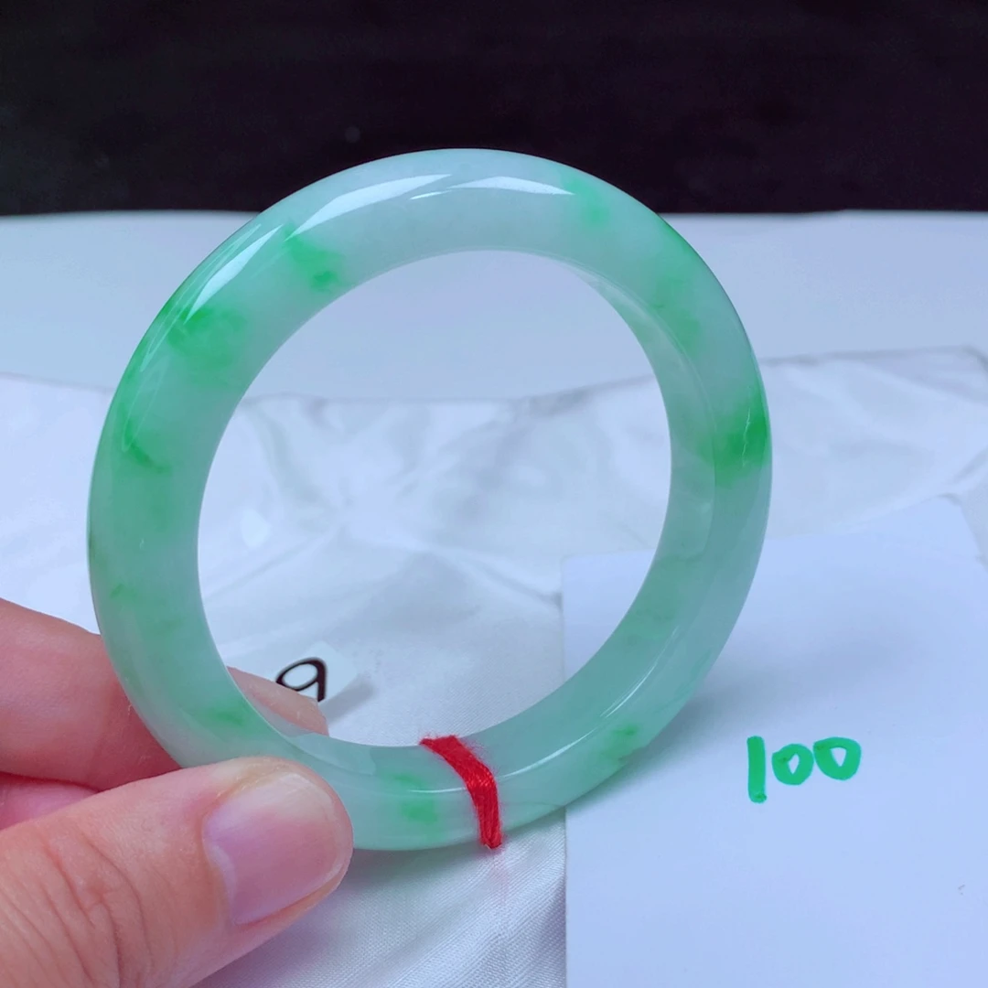 未镶嵌手镯翡翠缅甸天然A货翡翠手镯54.9