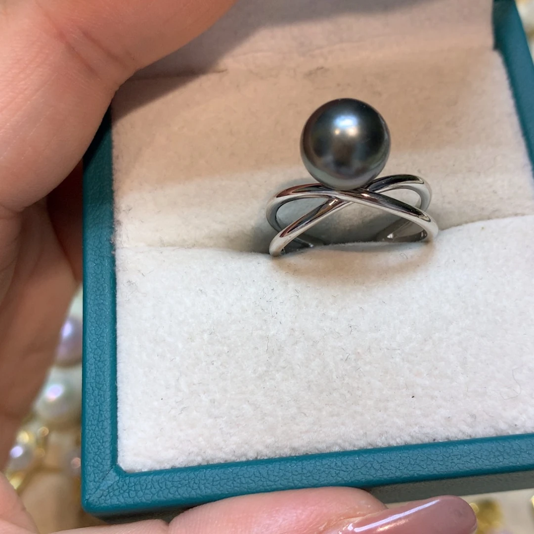 海水珍珠戒指银S925镶嵌