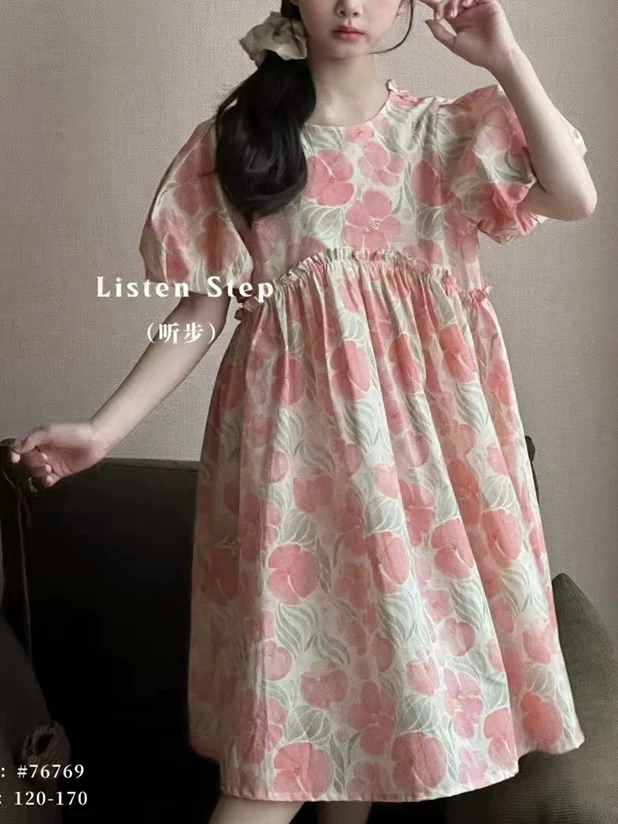 6769童装夏款碎花连衣裙