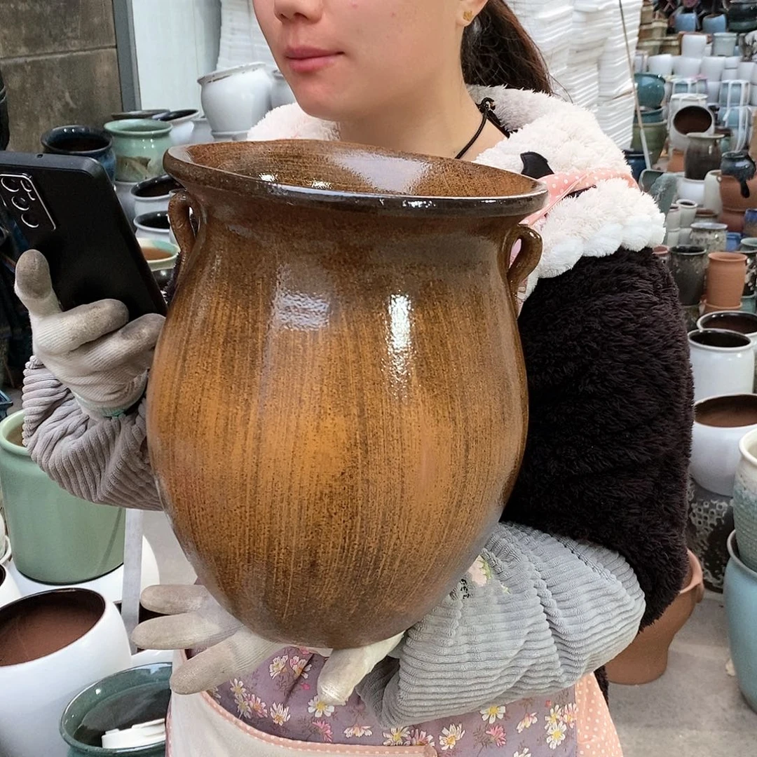 紫砂花盆正品口20高27