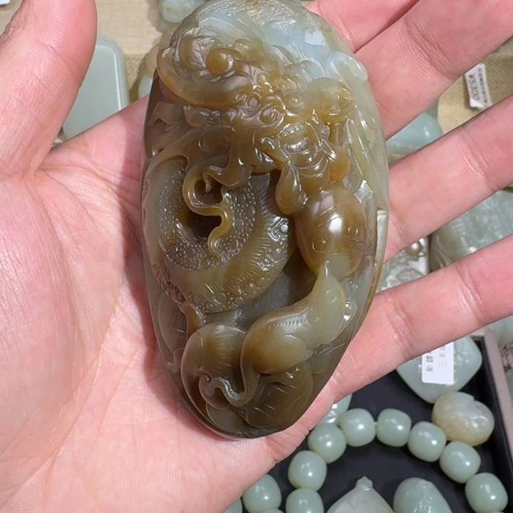 和田玉吊坠(不含链)未镶嵌