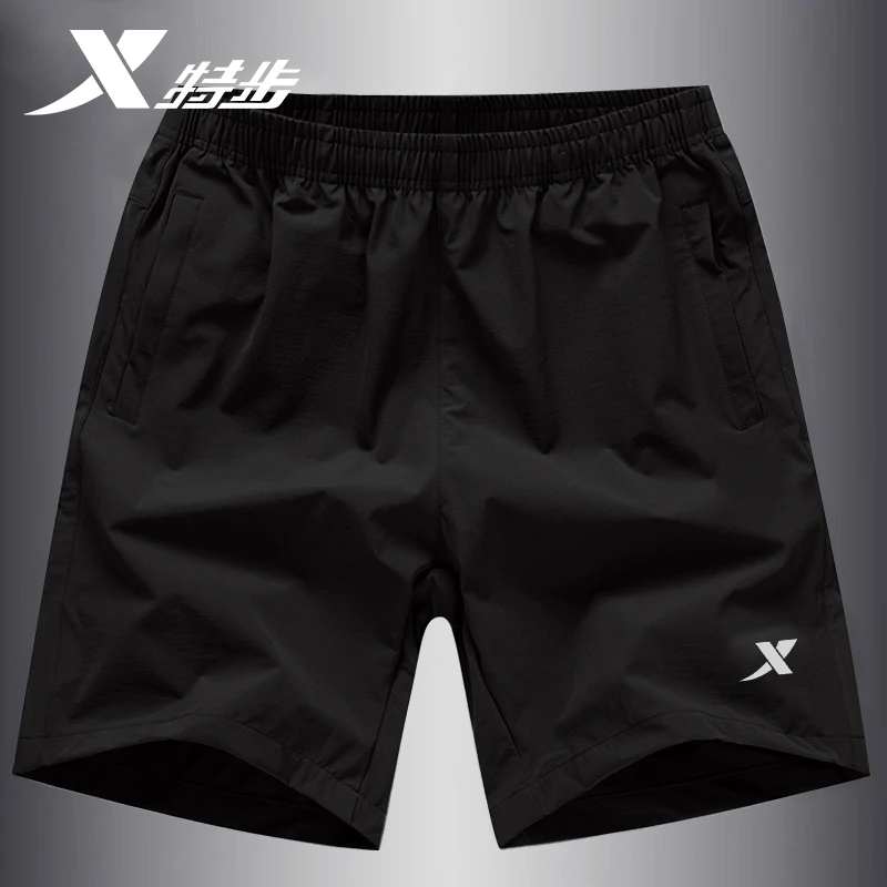 特步运动男休闲专业速干冰丝运动五分裤跑步训练男士休闲宽松短裤