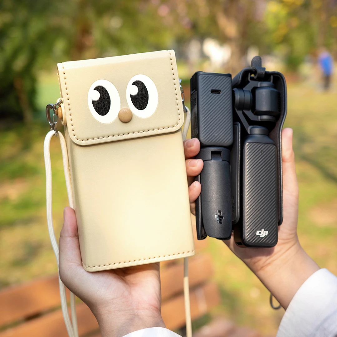 蠢小鱼数码配件适用大疆pocket3相机收纳包全能牛皮随身包保护套