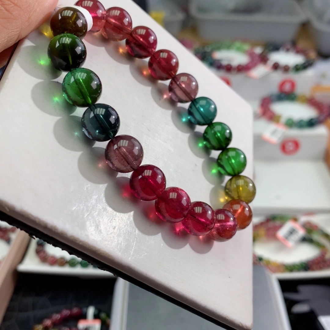 未镶嵌碧玺手链       10.8mm。