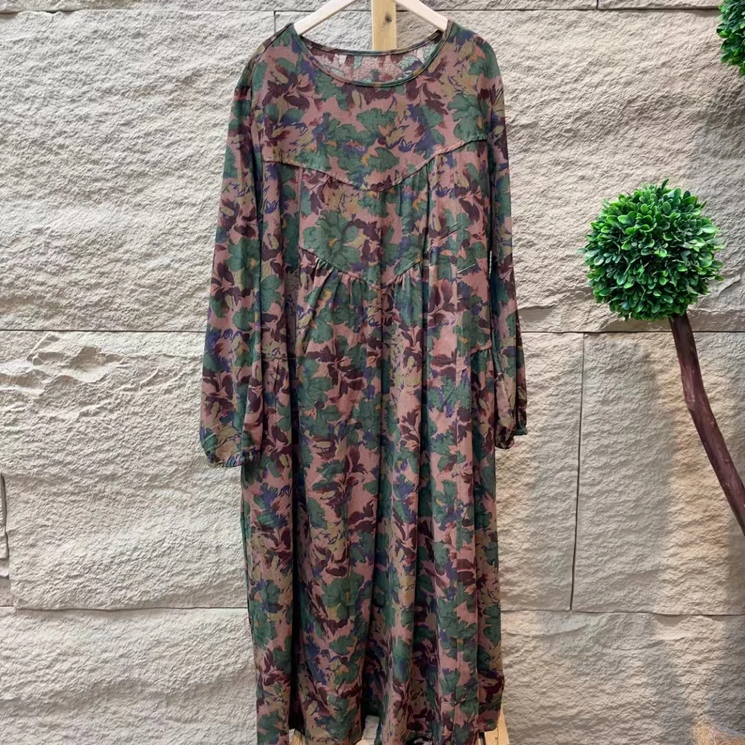 6596新款春秋气质优雅减龄显瘦长袖连衣裙