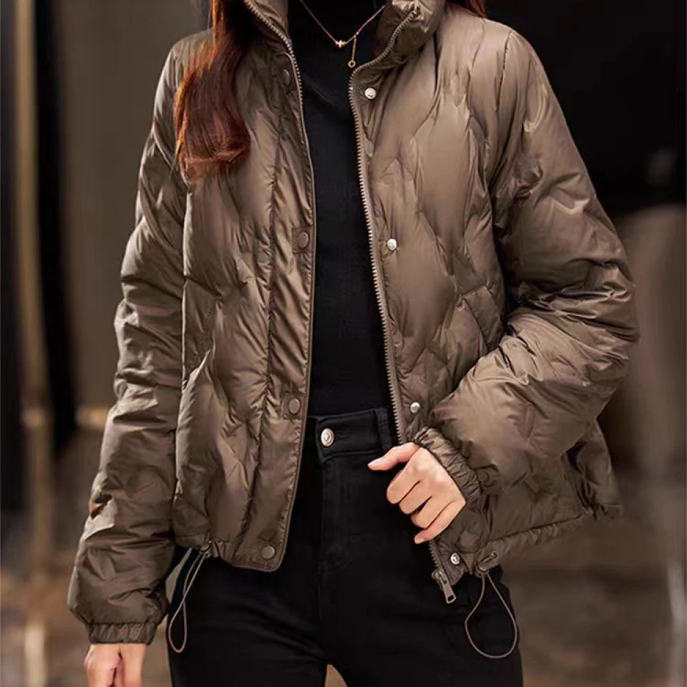 美拉德穿搭~高级感羽绒服女冬季新款时尚保暖外套88877（A6-14）