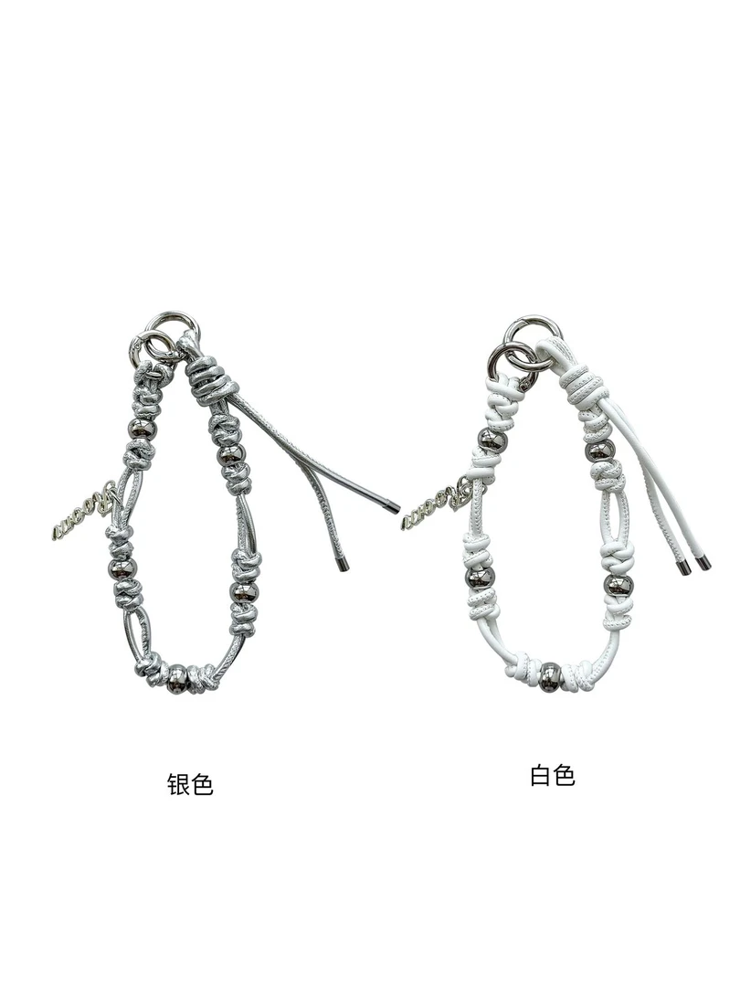 The earth room 两色皮绳手提挂件 手机壳挂件