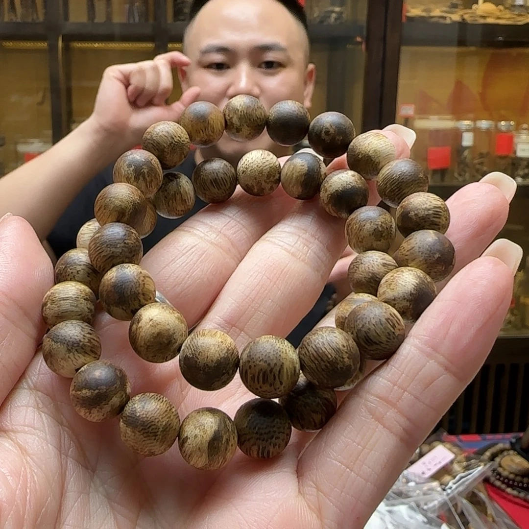 手串沉香6国香棋楠10mm单圈圆珠 7.2g+多样性发一串