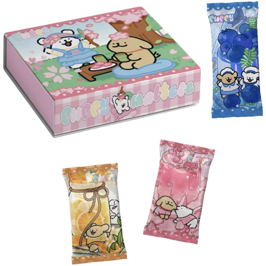 碎【宠粉浮浮】puppy 线条小狗第二弹夏日生花 国卡二创 默认代拆