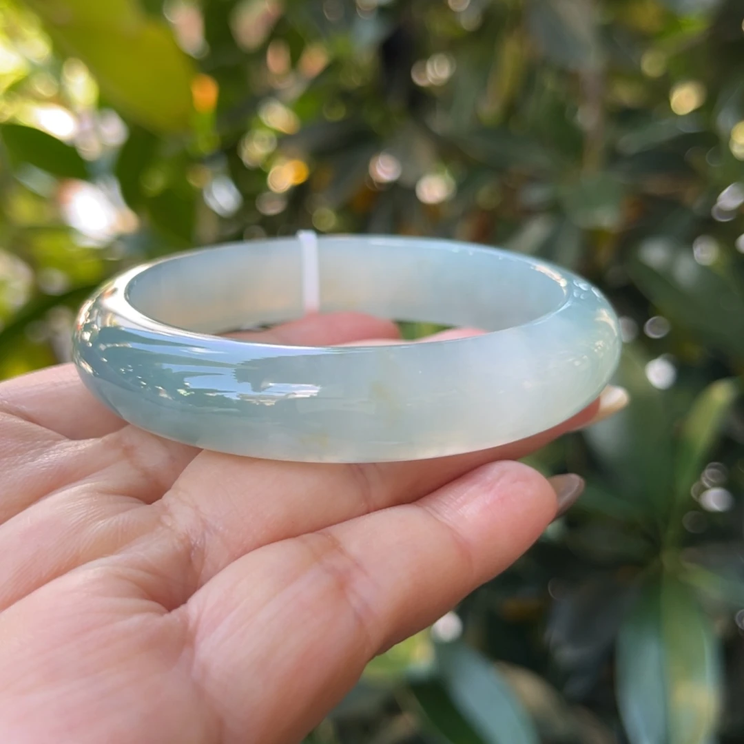 翡翠未镶嵌手镯58正圈