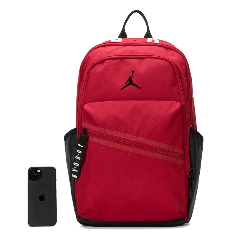 NIKE耐克25新款乔丹初中生高中生书包红色旅游双肩包JD2513030AD