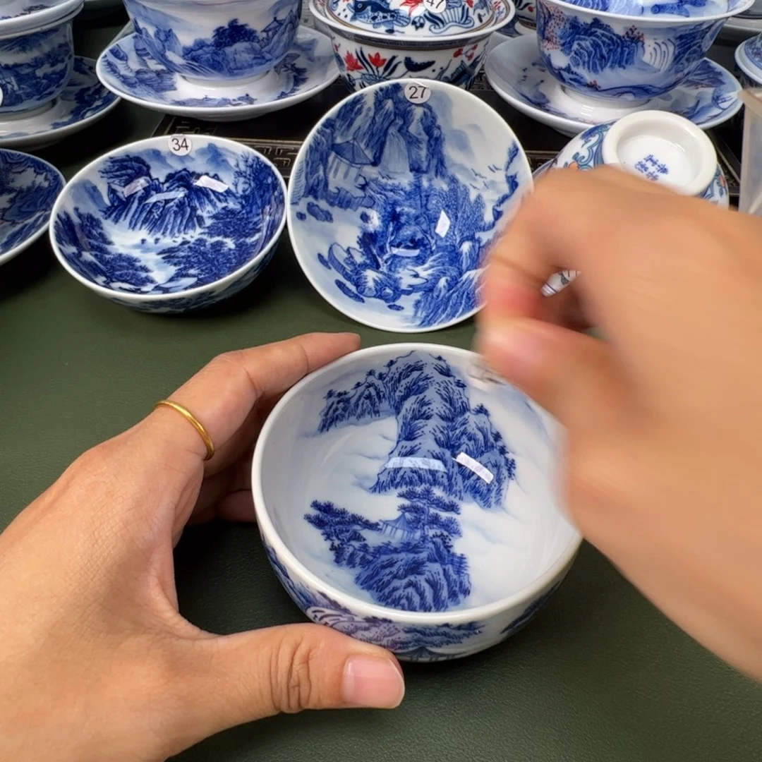 景德镇纯手工纯手绘茶具木木82