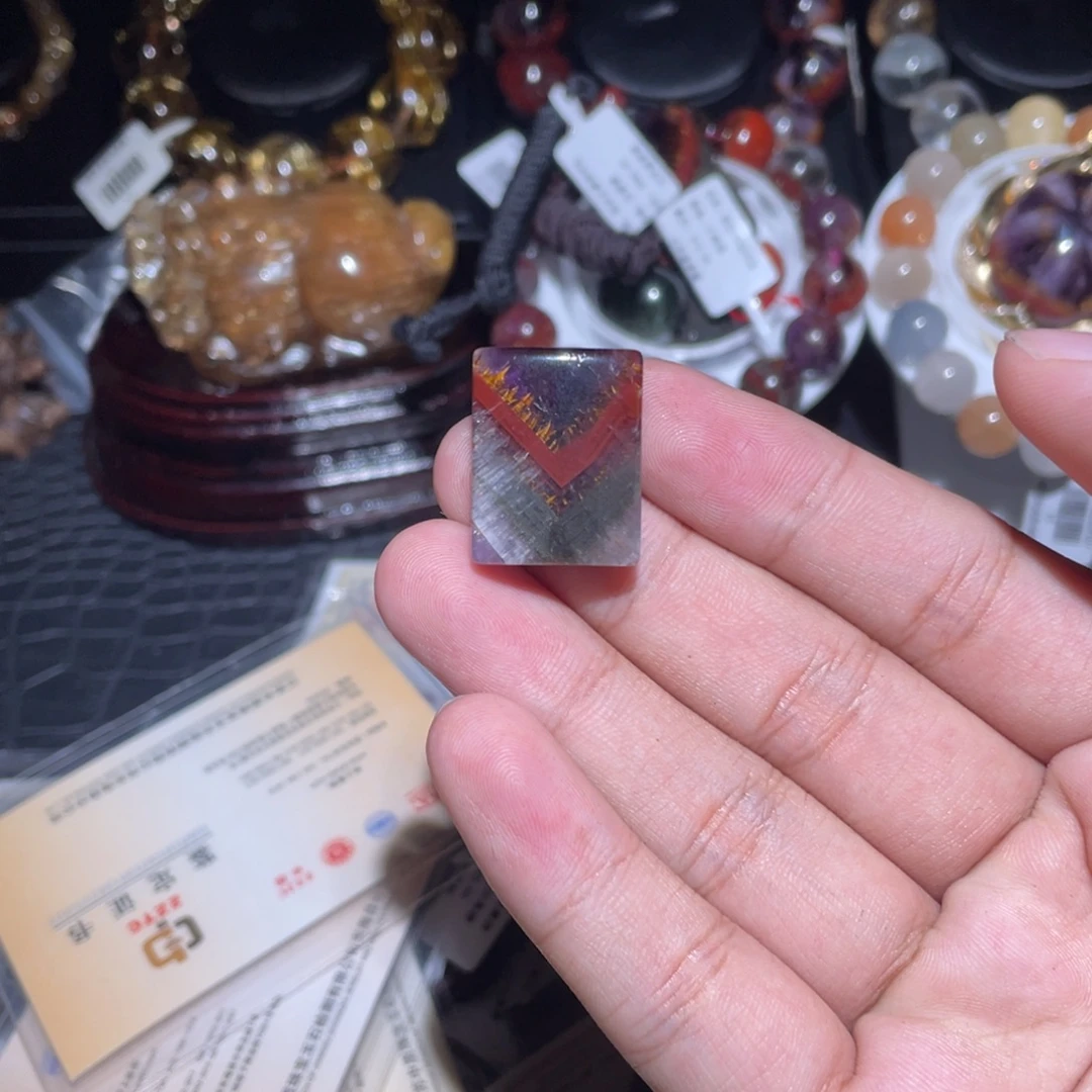 未镶嵌吊坠(赠链)水晶极光23四色无事牌吊坠