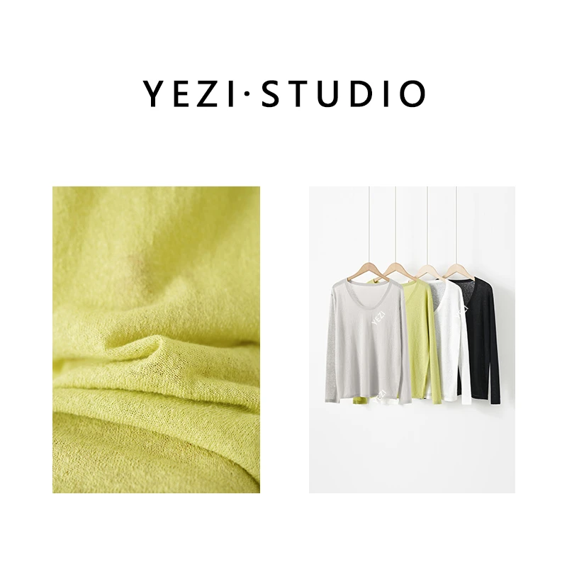 【海盐-圆领】40支16针STOLL机器织造亚麻棉大U领罩衫25222004