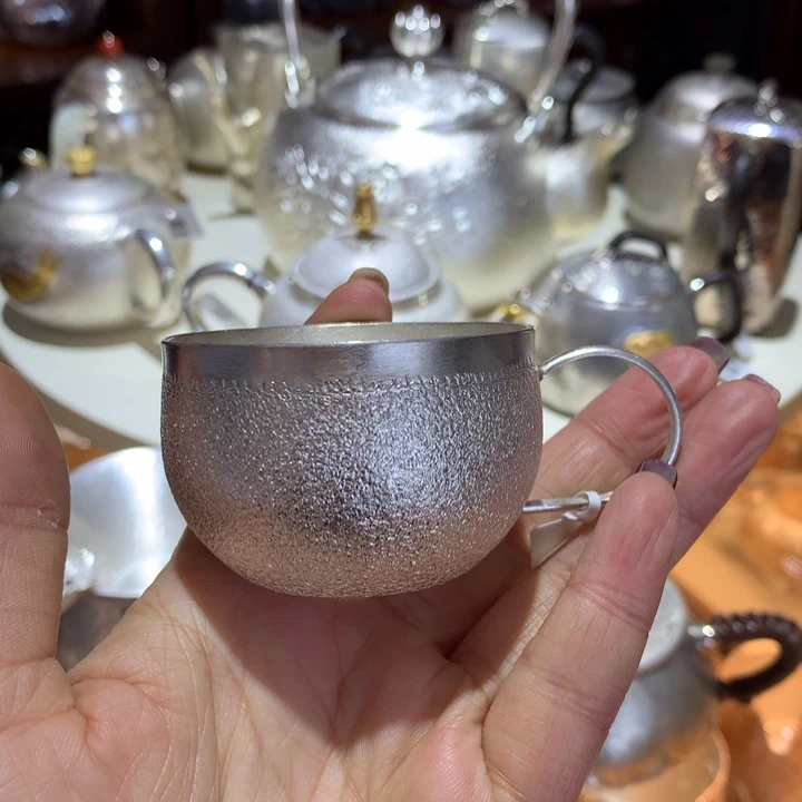 足银999麻纹主人杯80容量