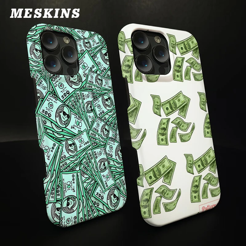 me财气发财适用iPhone手机壳16promax保护套小众男女情侣手机套全