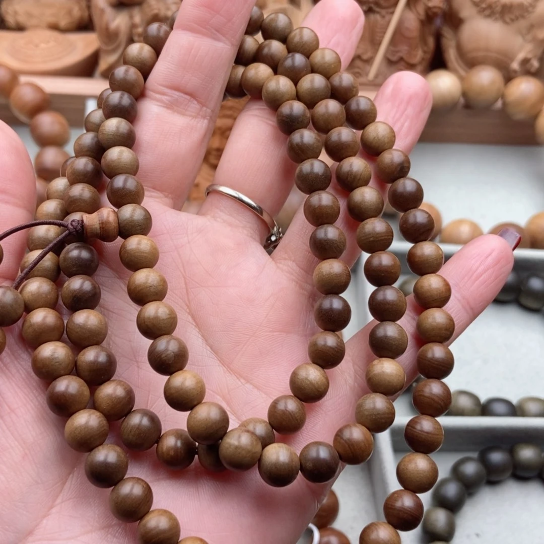 檀香木手串/手链簡**樂老山檀黑肉焦糖念珠老山檀