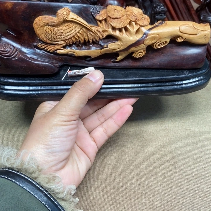 檀香紫檀（小叶紫檀）印度小叶紫檀（松鹤延年摆件）