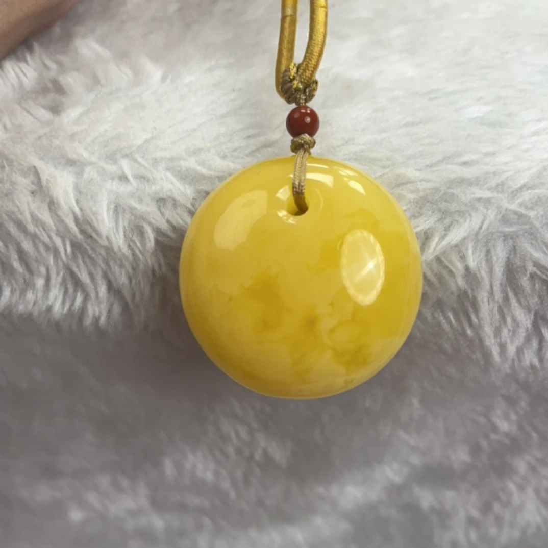 蜜蜡焦皮料双面公主扣18.5g