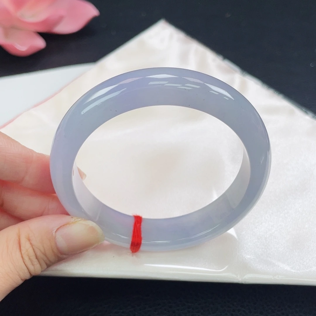 翡翠未镶嵌手镯32号星空烟紫