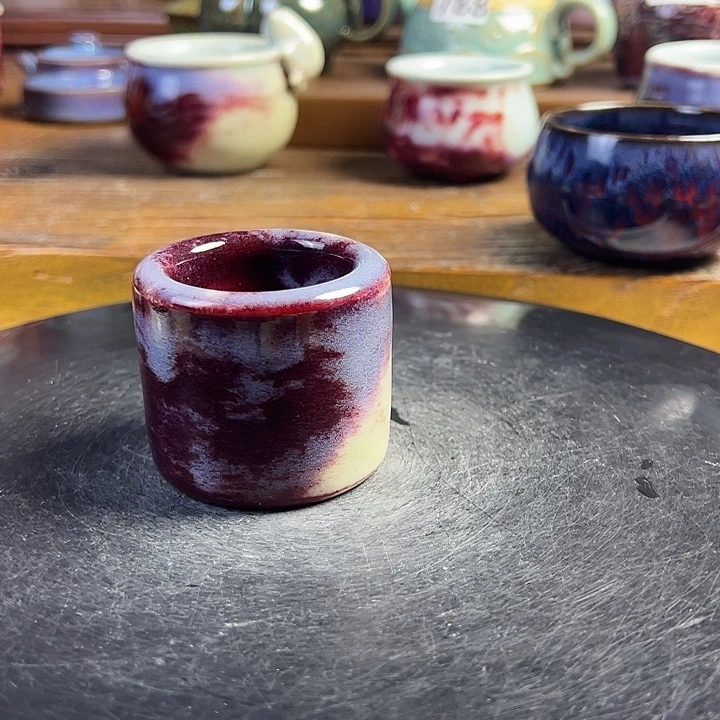 壶原矿钧瓷 扳指杯