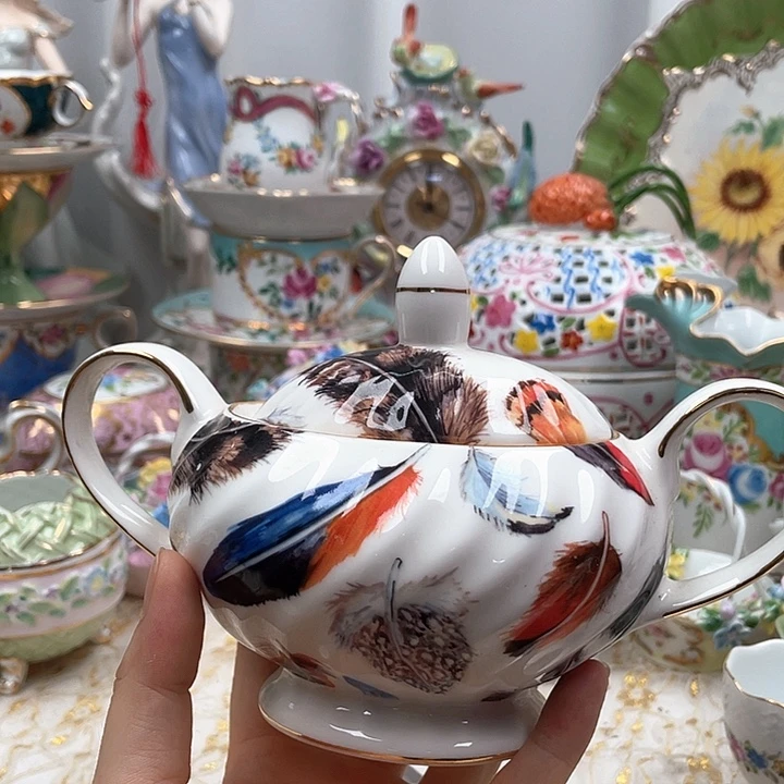 杯碟陶瓷摆件陶瓷微瑕
