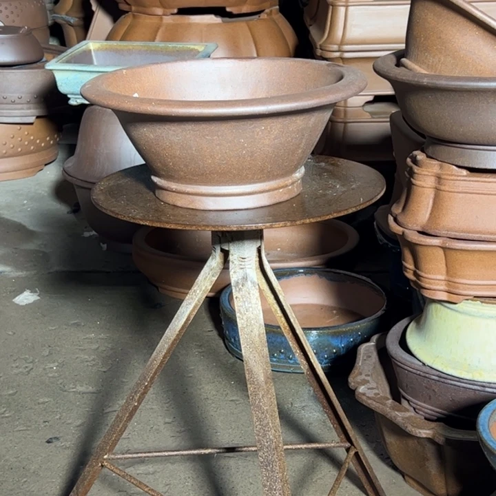 坐***时紫砂花盆微瑕处理