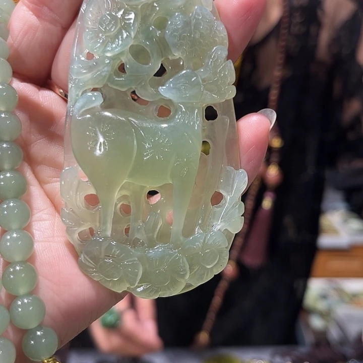 未镶嵌岫玉毛衣链