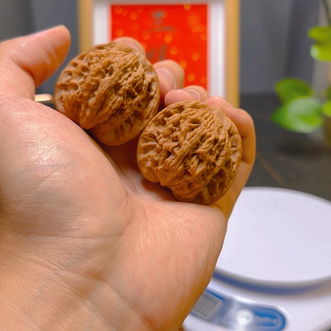 文玩核桃把件虎头全品无修40