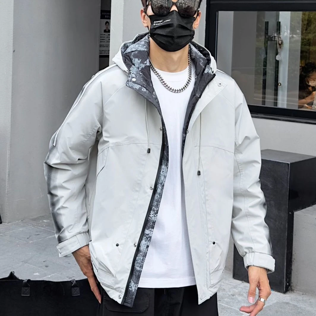 灰【荒野求生棉服】2024秋冬沙漠系列连帽百搭时尚潮流情侣款6620