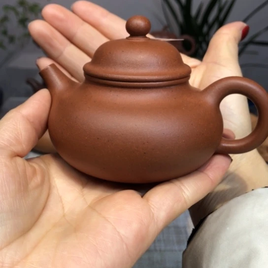 紫砂茶壶莫*老红泥容天精工